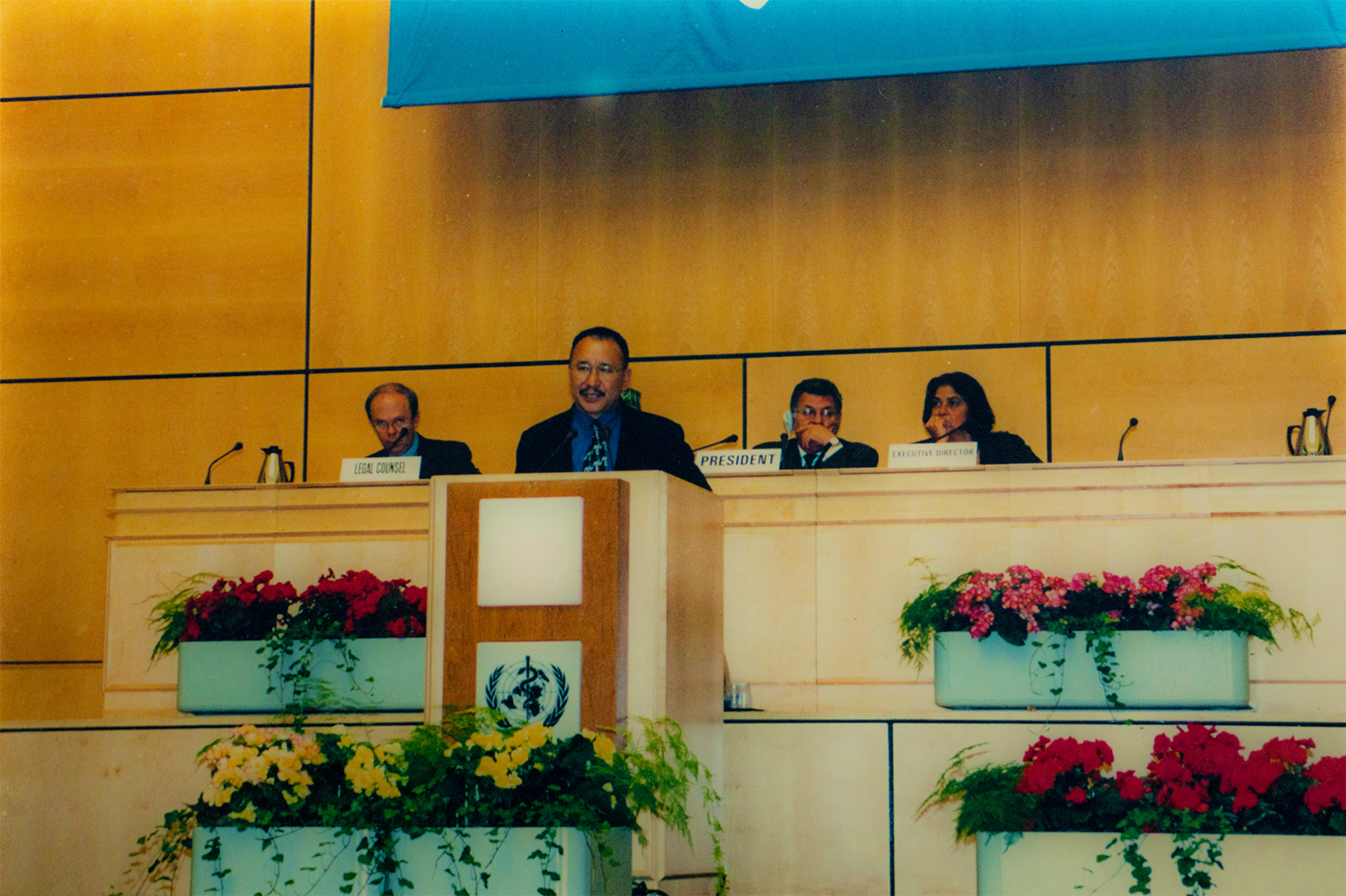Lyonpo Sangay Ngedup speaking at an international conference