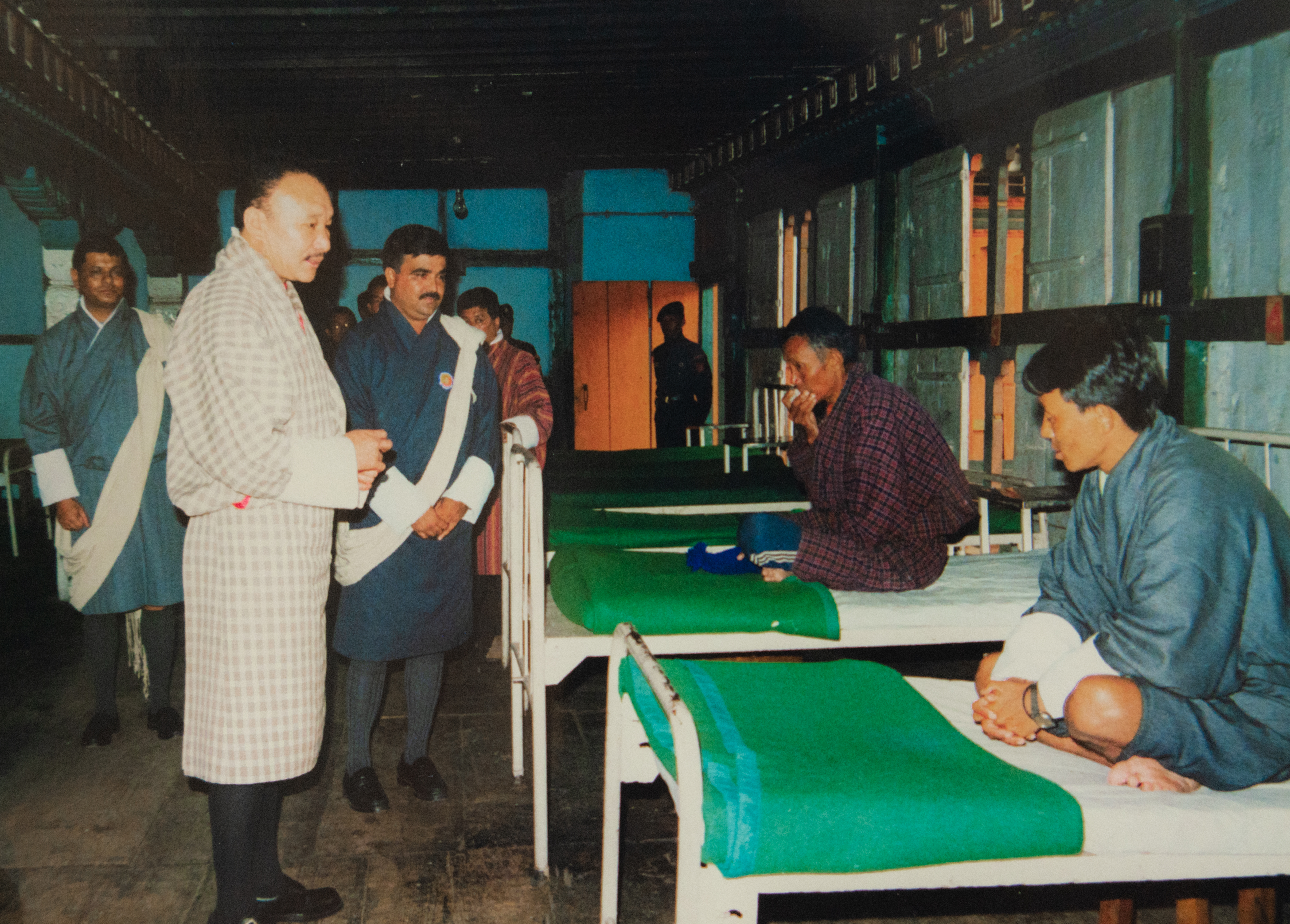As Minister of Health and Education, greeting a mother and child at a district hospital